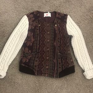 Anthropologie Moto style sweater